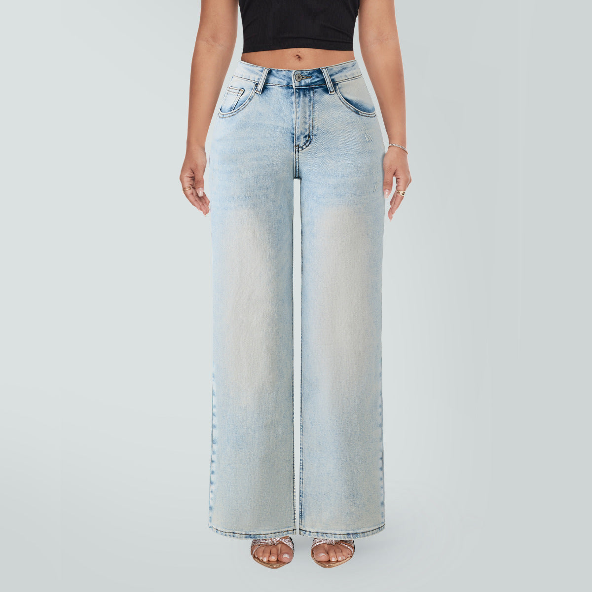 Kamila elastyczne jeansy wide leg