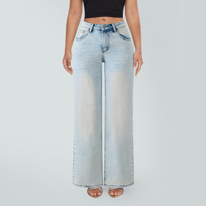 Kamila elastyczne jeansy wide leg