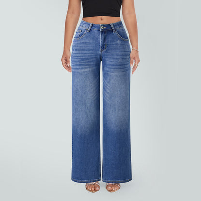 Kamila elastyczne jeansy wide leg