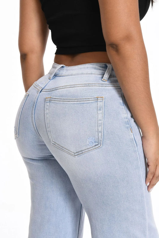 Kamila elastyczne jeansy wide leg