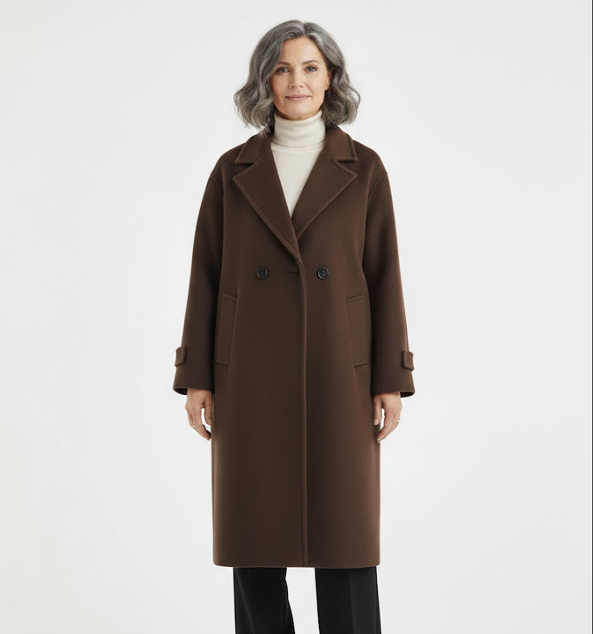 Elwira długi płaszcz na chłodne dni